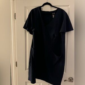 🌼(3/$15) ASOS flutter sleeve navy dress- LAST CALL